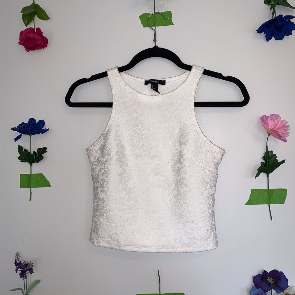 F21 Textured Crop Top